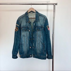 Kilogram patchwork distressed denim jacket - Sz XL